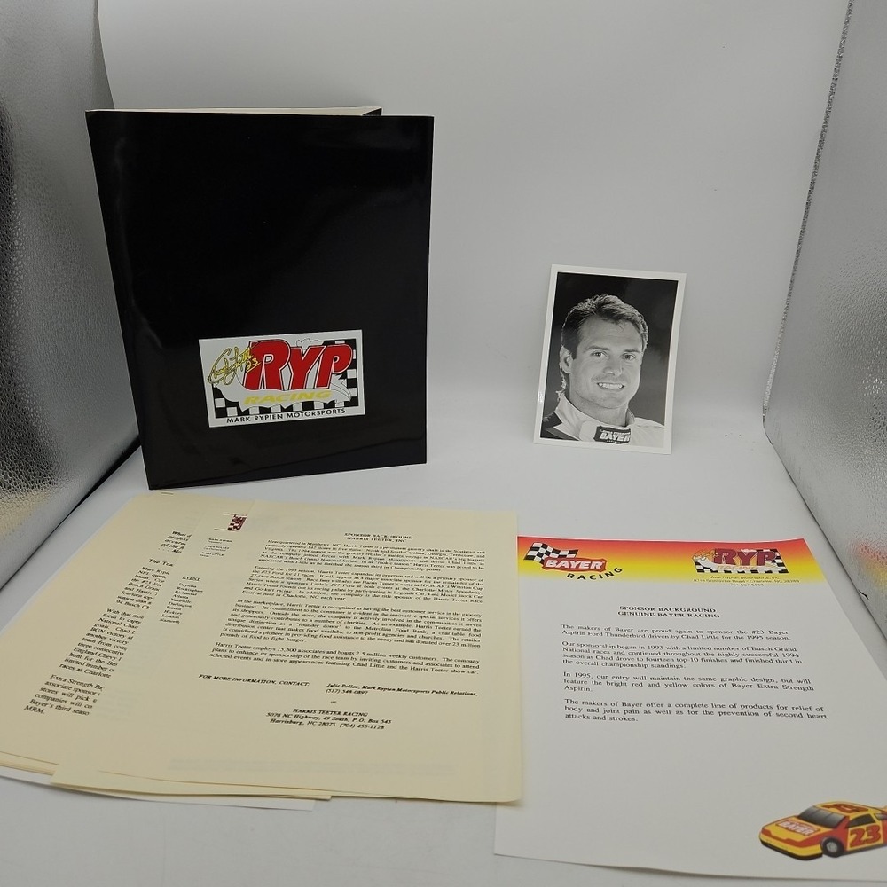 Vintage Nascar Press Kit Mark‎ Rypien Motorsports Chad Little Media Guide #23